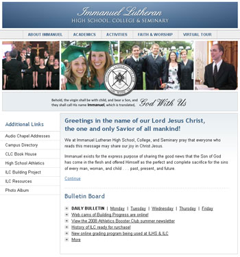 Immanuel Lutheran College - Screenshot