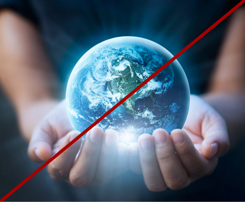 photo of the earth in one's hands