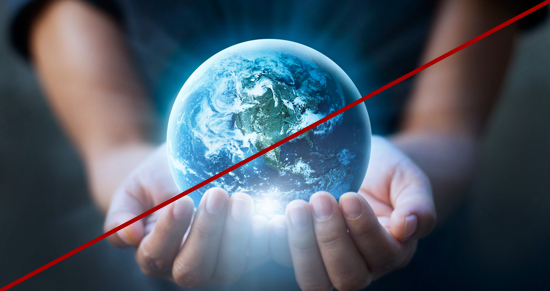 photo of the earth in one's hands